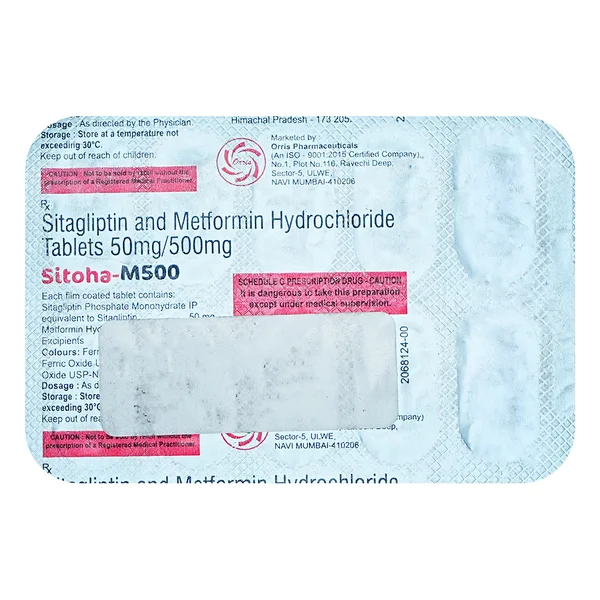 Sitoha-M 500 Tablet 10's