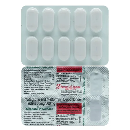 Sitasafe-M 50/500 Tablet 10's