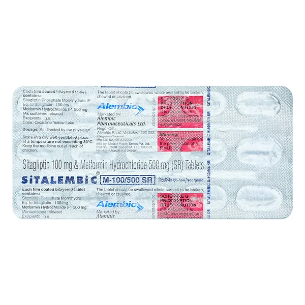 Sitalembic M SR 100/500 Tablet 15's
