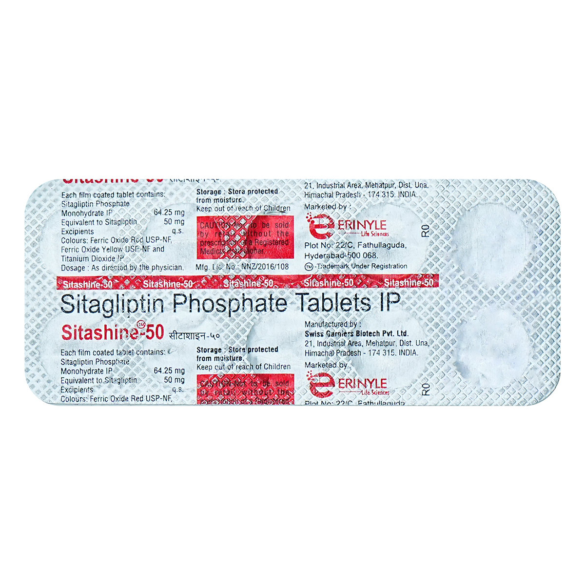 Sitashine-50 Tablet 10's, Pack of 10 TabletS Sitashine-50 Tablet 10's, Pack of 10 TabletS