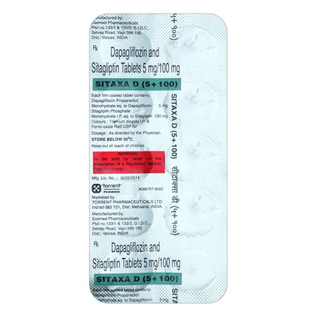 Sitaxa D 5 mg/100 mg Tablet 10's