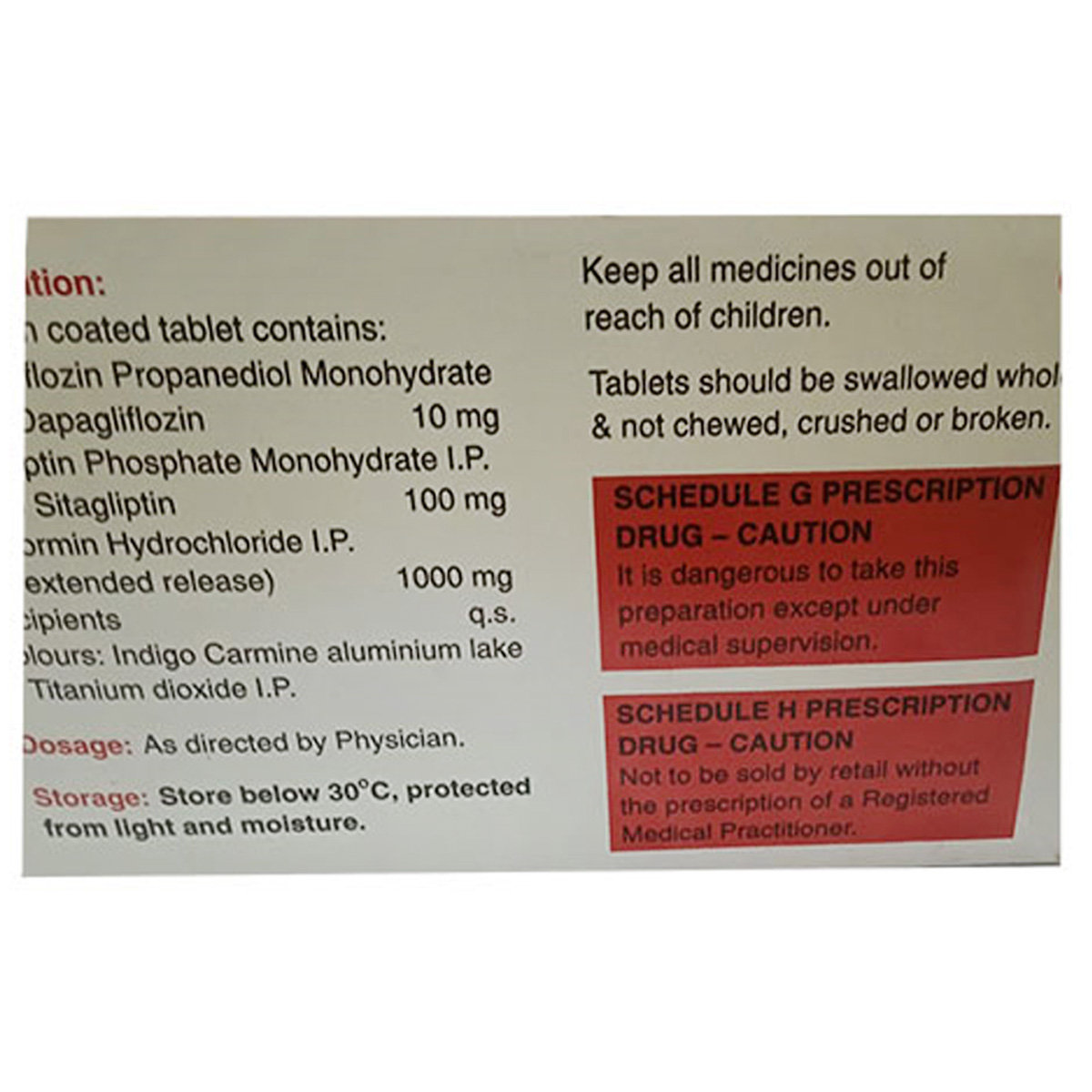 Sitazit-DM ER 1000/10 Tablet 10's, Pack of 10 TabletS Sitazit-DM ER 1000/10 Tablet 10's, Pack of 10 TabletS