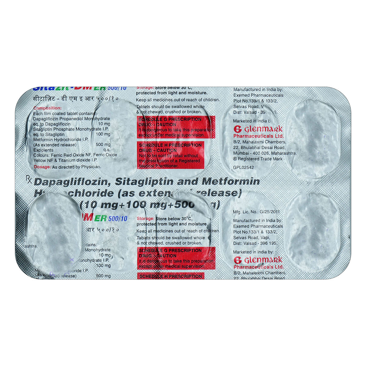 Sitazit-DM ER 500/10 Tablet | Uses, Side Effects, Price | Apollo Pharmacy