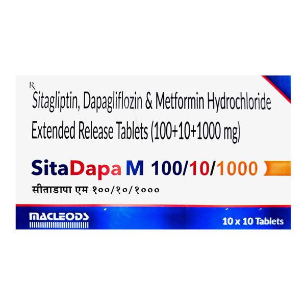 Sitadapa M 100/10/1000 Tablet 10's, Pack of 10 TABLETS Sitadapa M 100/10/1000 Tablet 10's, Pack of 10 TABLETS