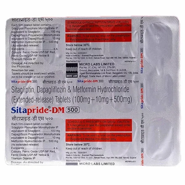 Sitapride-DM 500 Tablet 15's