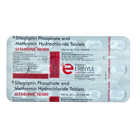 Sitashine 50/500 Tablet 15's