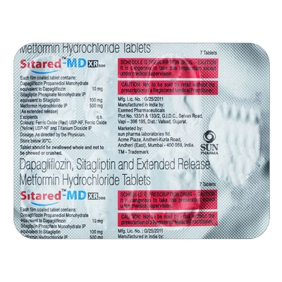 Sitared-MD XR 500 Tablet 7's, Pack of 7 TabletS