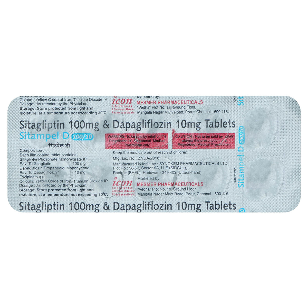 Sitampel D 100/10 Tablet | Uses, Side Effects, Price | Apollo Pharmacy