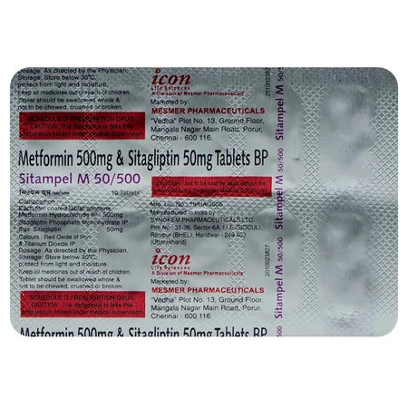 Sitampel M 50/500 Tablet 10's