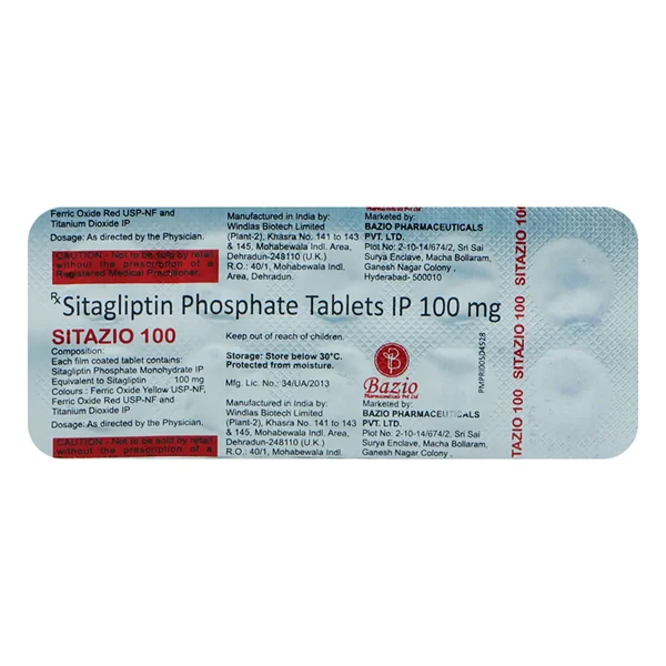 Sitazio 100 Tablet 10's