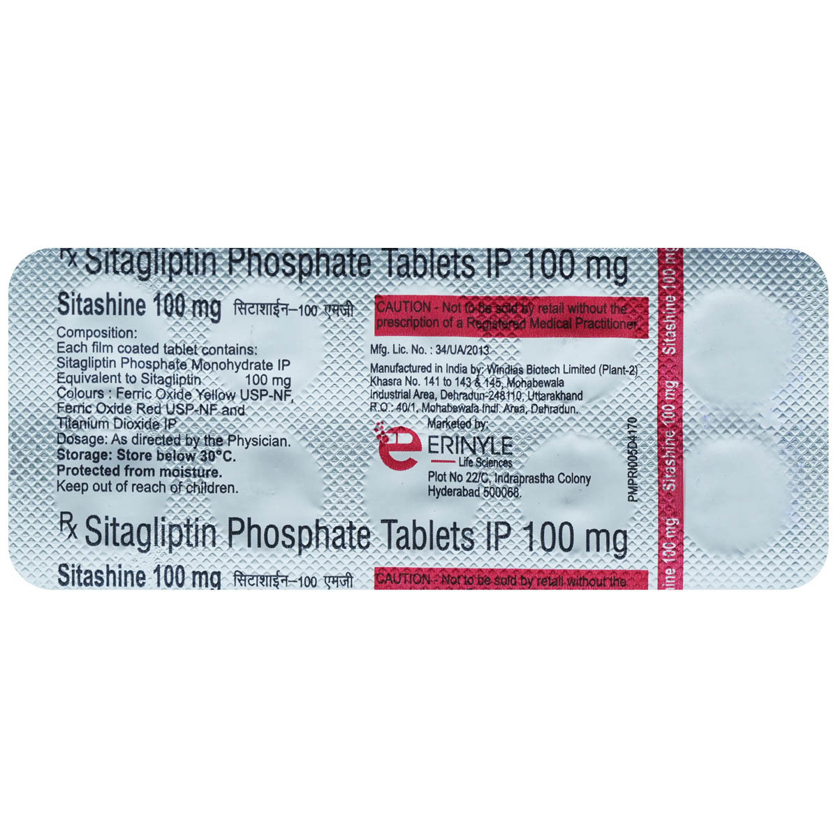 Sitashine 100 mg Tablet 10's, Pack of 10 TabletS Sitashine 100 mg Tablet 10's, Pack of 10 TabletS