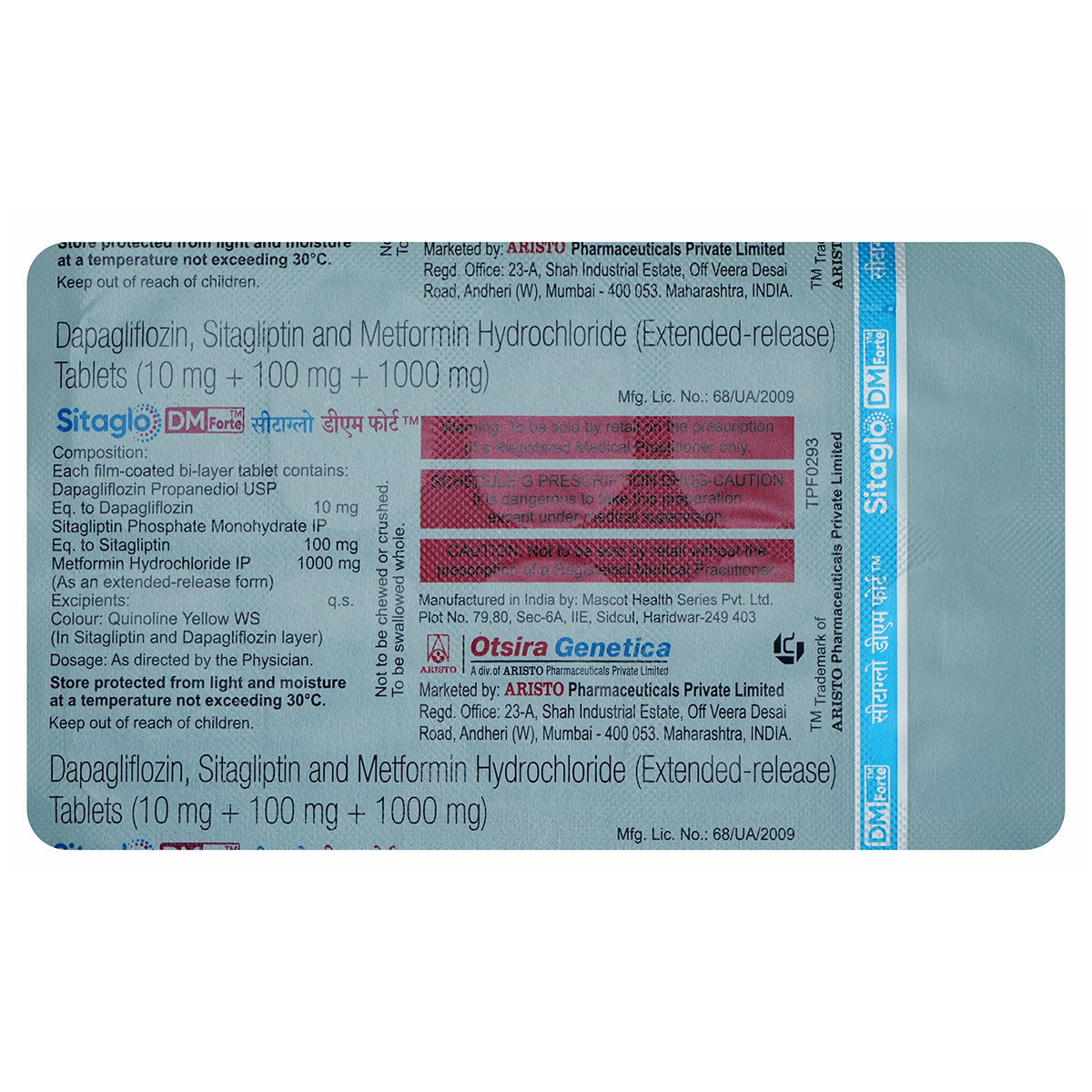 Sitaglo DM Forte Tablet 10's, Pack of 10 TabletS Sitaglo DM Forte Tablet 10's, Pack of 10 TabletS