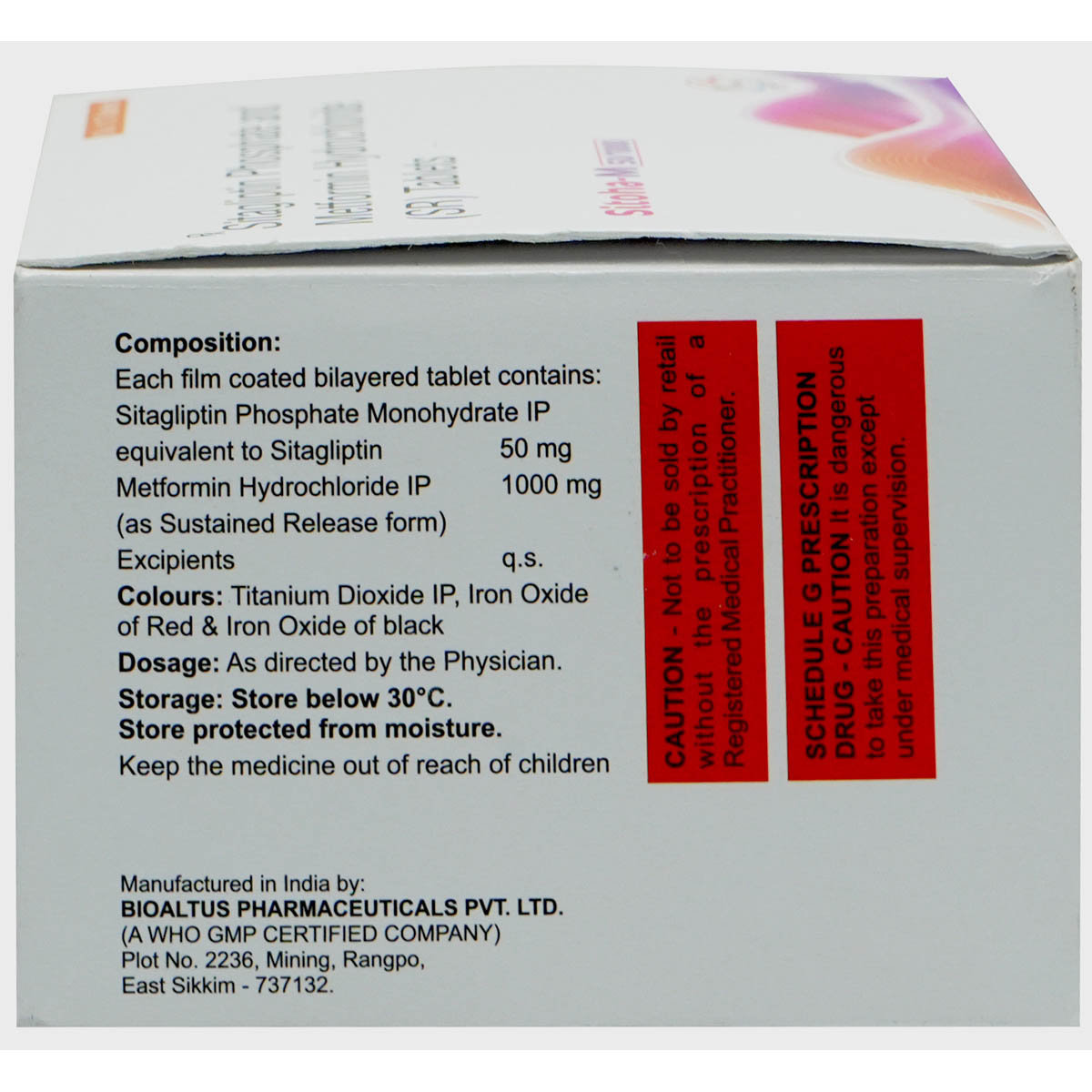 Sitoha-M 50 mg/1000 mg Tablet 10's, Pack of 10 TABLETS Sitoha-M 50 mg/1000 mg Tablet 10's, Pack of 10 TABLETS