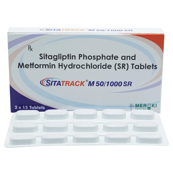 Sitatrack M 50/1000 SR Tablet 15's