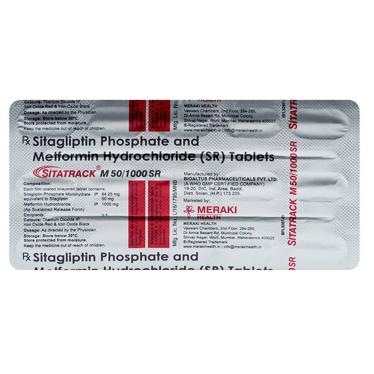 Sitatrack M 50/1000 SR Tablet 15's, Pack of 15 TabletS Sitatrack M 50/1000 SR Tablet 15's, Pack of 15 TabletS