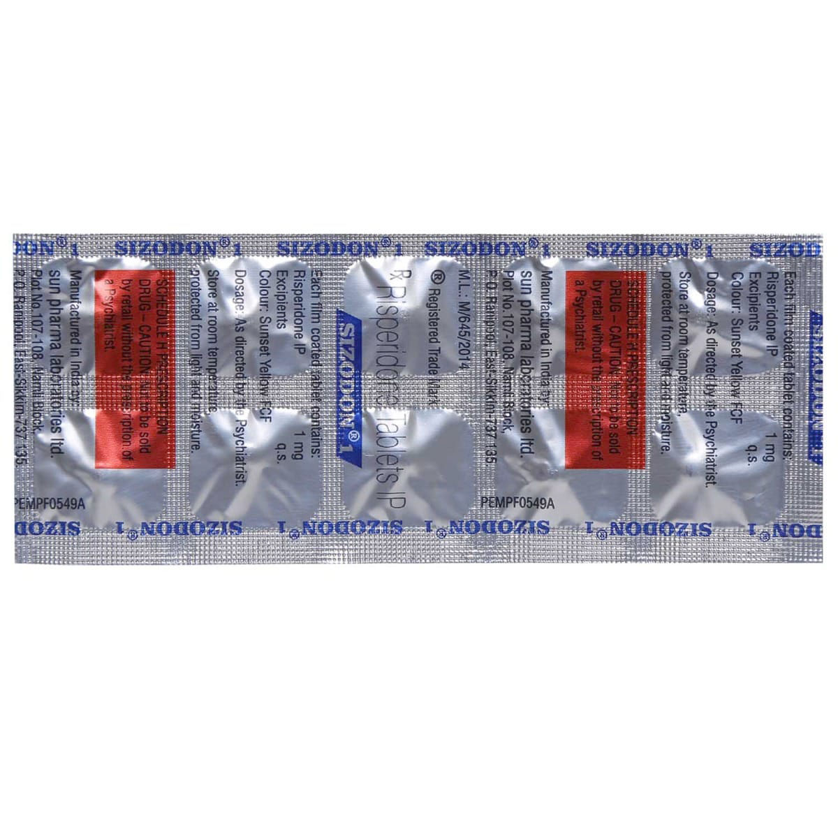 Buy Sizodon 1 Tablet 10's Online