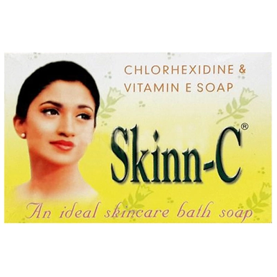 Skinn-C Soap 75 gm | Chlorhexidine &amp; Vitamin E | Germ Protection | Prevents Body Odour, Pack of 1