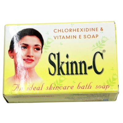 Skinn-C Soap 75 gm | Chlorhexidine &amp; Vitamin E | Germ Protection | Prevents Body Odour, Pack of 1