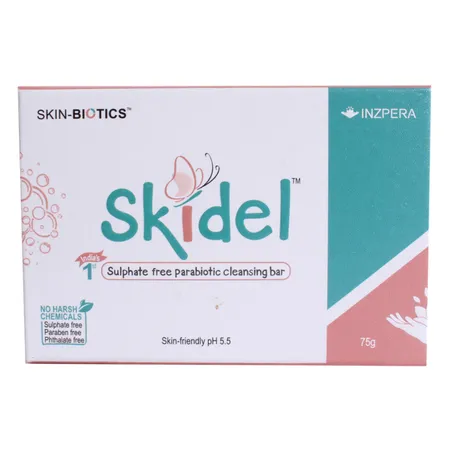 Skidel Cleansing Bar 75 gm | With Skin Friendly pH 5.5