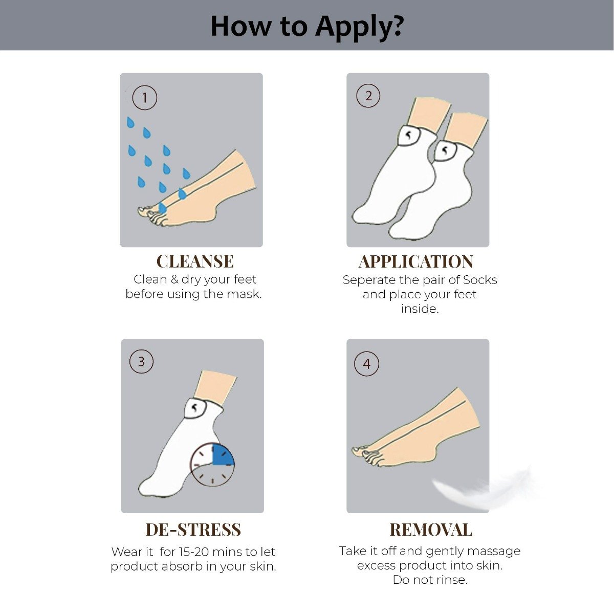 Skin FX Nourishing & Smoothening Foot Mask 16 gm | Shea Butter, Tea Tree Oil , Peppermint Oil, Grape Fruit, Camellia Sinensis Leaf | Deep Nourishment | Best For Cracked Heels | For Men & Women | For All Skin Type, Pack of 1 Skin FX Nourishing & Smoothening Foot Mask 16 gm | Shea Butter, Tea Tree Oil , Peppermint Oil, Grape Fruit, Camellia Sinensis Leaf | Deep Nourishment | Best For Cracked Heels | For Men & Women | For All Skin Type, Pack of 1