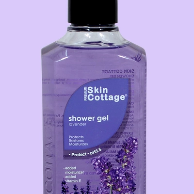 Skin Cottage Lavender Shower Gel 400 ml | With Lavender &amp; Vitamin E | Gently Cleanses &amp; Moisturises Skin | Protects Against Bacteria | Refreshing Lavender Fragrance | pH 5.5 | For All Skin Type, Pack of 1