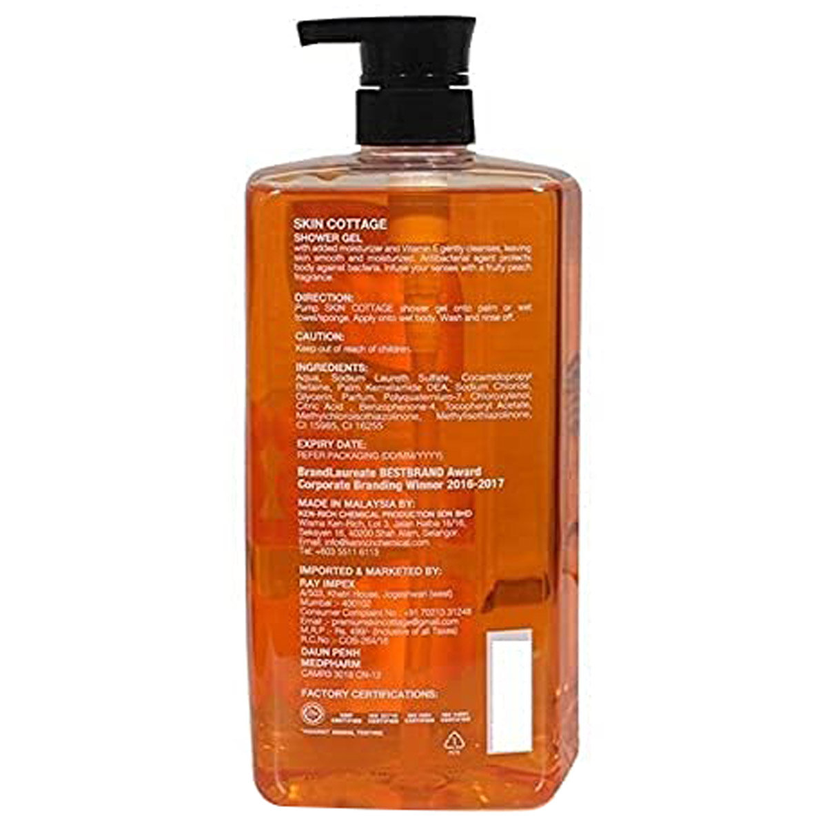 Skin Cottage Shower Gel, 1 Litre, Pack of 1 Skin Cottage Shower Gel, 1 Litre, Pack of 1