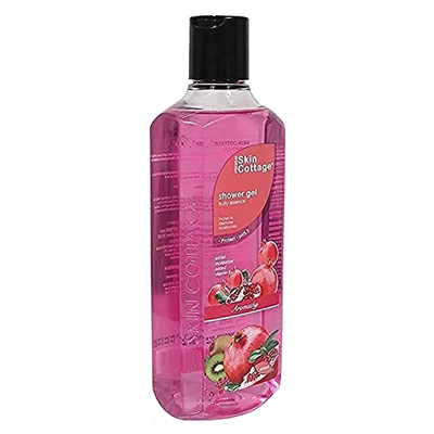 Skin Cottage Fruity Essence Shower Gel 400 ml | With Vitamin E &amp; Fruits | Gently Cleanses, Nourishes &amp; Moisturises Skin | Delightful Fruity Fragrance | pH 5.5, Pack of 1