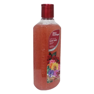 Skin Cottage Floral Fusion Essence Body Bath 400ml | Gently Exfoliates, Cleanses, Moisturises &amp; Smoothens | With Soothing Floral Fragrance, Pack of 1