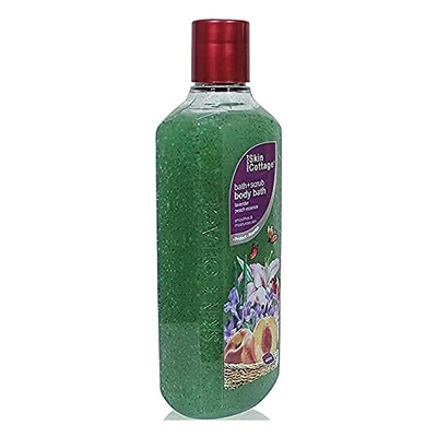 Skin Cottage Lavender Peach Essence Bath+Scrub Body Bath 400 ml | Gently Cleanses | Deeply Nourishes &amp; Moisturises, Pack of 1