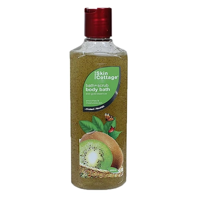 Skin Cottage Kiwi Gold Essence Bath+Scrub Body Bath 400 ml | Gently Cleanses, Moisturises, Pack of 1