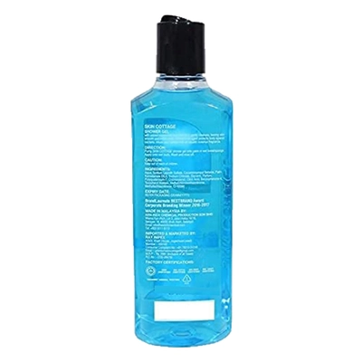 Skin Cottage Oceanus Shower Gel 400 ml | With Sea Minerals | Gently Cleanses, Protects &amp; Moisturises | Protects Against Bacteria | Aquatic Ocean Fragrance | pH 5.5, Pack of 1