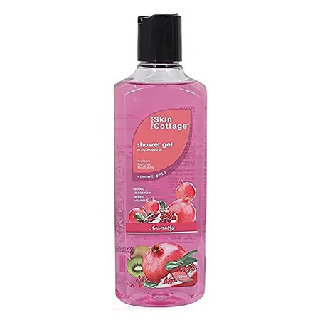 Skin Cottage Fruity Essence Shower Gel 400 ml | With Vitamin E & Fruits | Gently Cleanses, Nourishes & Moisturises Skin | Delightful Fruity Fragrance | pH 5.5