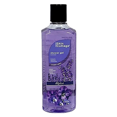 Skin Cottage Lavender Shower Gel 400 ml | With Lavender &amp; Vitamin E | Gently Cleanses &amp; Moisturises Skin | Protects Against Bacteria | Refreshing Lavender Fragrance | pH 5.5 | For All Skin Type, Pack of 1