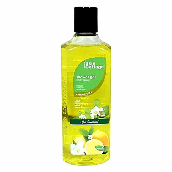 Skin Cottage Lemon Bouquet Shower Gel 400 ml | Vitamin E &amp; Lemon Extract | Gently Cleanses, Moisturises Skin | Revitalises Dull Skin | With Refreshing Fragrance | pH 5.5, Pack of 1