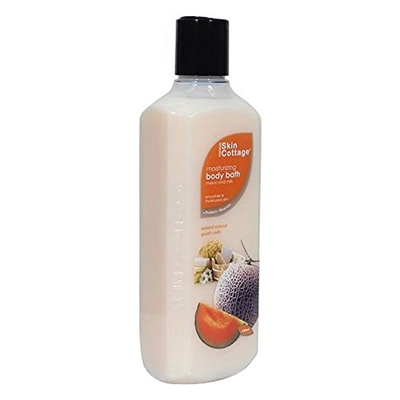 Skin Cottage Melon &amp; Milk Moisturizing Body Bath 400 ml | With Gaot's Milk &amp; Muskmelon | Gently Cleanses &amp; Moisturises | Refreshing Fruity Fragrance, Pack of 1