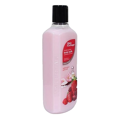 Skin Cottage Sweetberry &amp; Milk Moisturizing Body Bath 400 ml | Gently Cleanses Nourishes &amp; Moisturises | Makes Skin Soft &amp; Smooth | With Pleasing Fruity Fragrance, Pack of 1