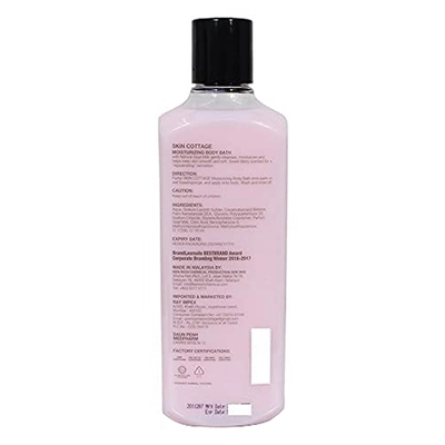 Skin Cottage Sweetberry &amp; Milk Moisturizing Body Bath 400 ml | Gently Cleanses Nourishes &amp; Moisturises | Makes Skin Soft &amp; Smooth | With Pleasing Fruity Fragrance, Pack of 1