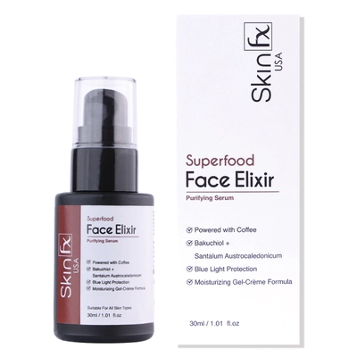 Skin Fx Face Elixir Purifying Serum 30 ml | Coffee, Bakuchiol, Santalum Austrocaledonicum | 72 Hr Of Hydration &amp; Moisturization | Blue Light Protection | Gel-CrÃ¨me Formula | For All Skin Type, Pack of 1