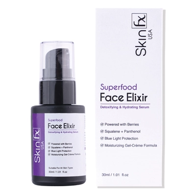 Skin Fx Face Elixir Detoxifying &amp; Hydrating Serum 30 ml | Berries, Squalane &amp; Panthenol | 72 Hr Moisturization | Blue Light Protection | Gel-CrÃ¨me Formula | For All Skin Type, Pack of 1