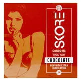 Skore Chocolate Flavour Condoms, 3 Count, Pack of 1