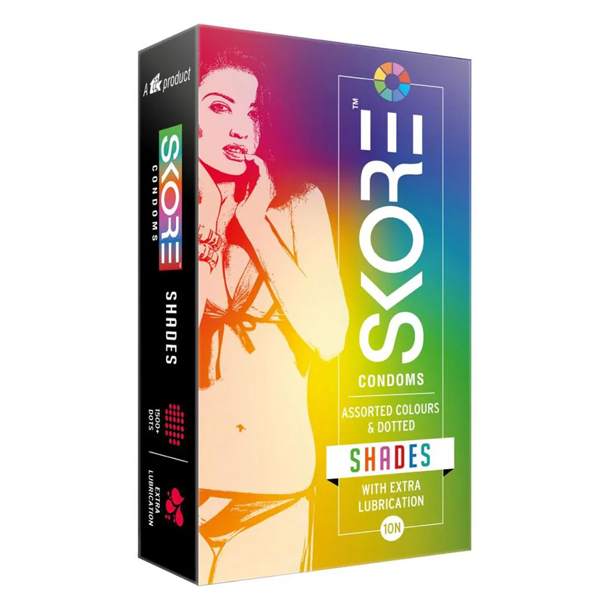 Buy Skore Shades Dotted & Coloured Condoms, 10 Count Online