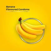 Skore Banana Flavour Condoms, 3 Count, Pack of 1