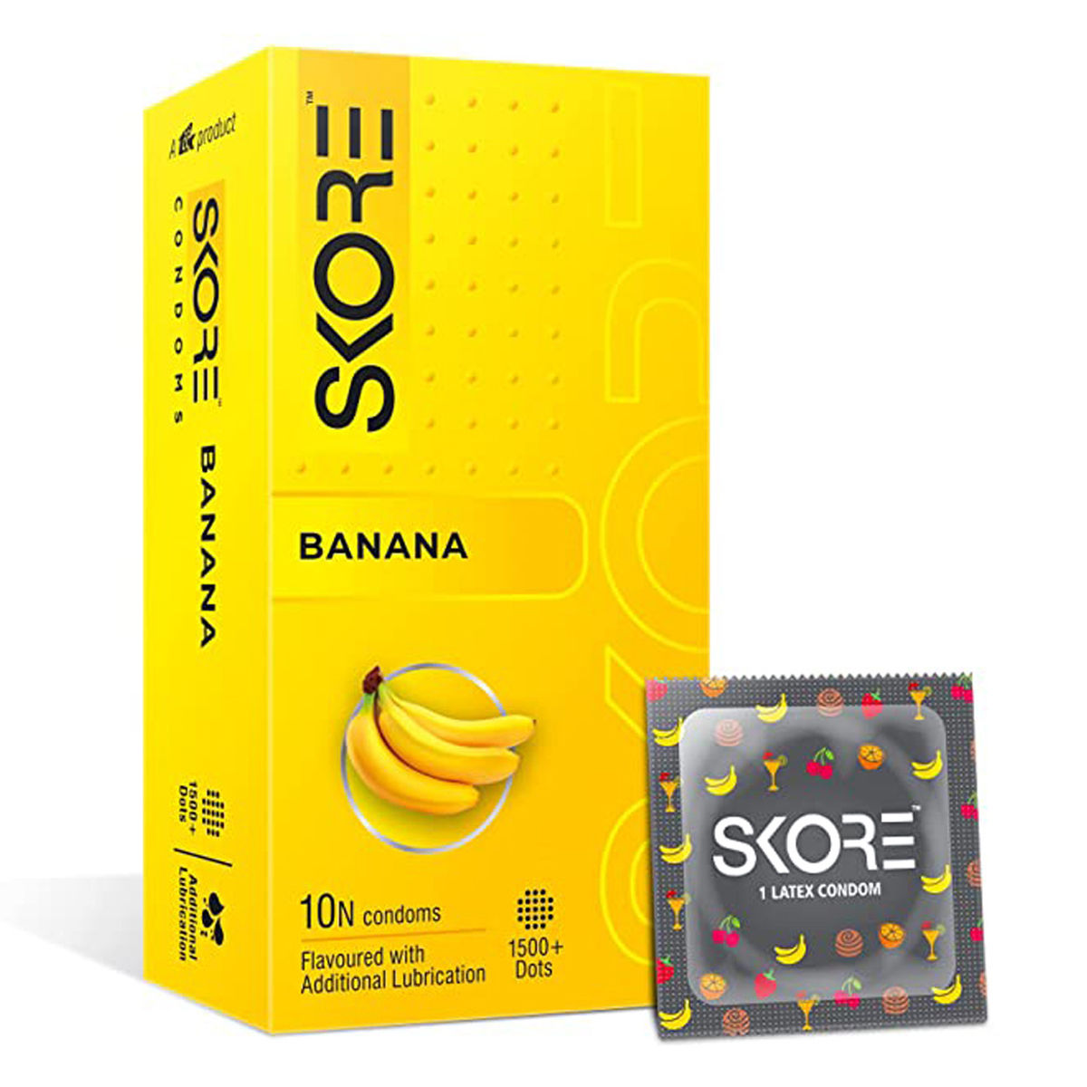 Buy Skore Banana Flavour Condoms, 10 Count Online