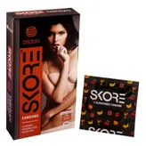 Skore Chocolate Flavour Condoms, 10 Count, Pack of 1