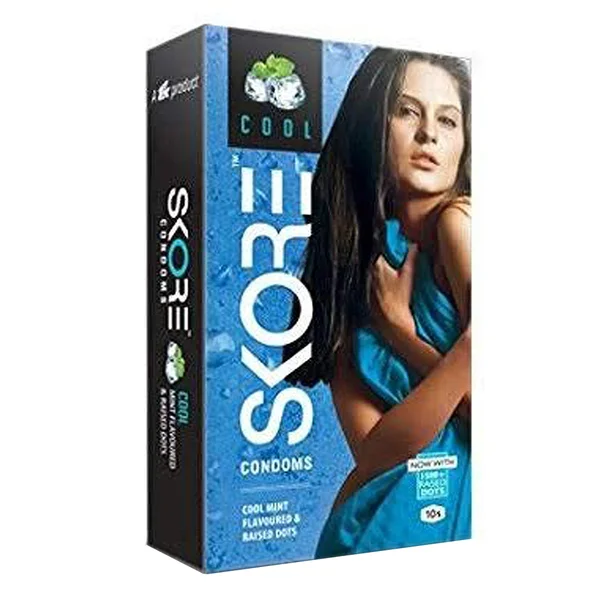 Skore Cool Condoms, 10 Count, Pack of 1