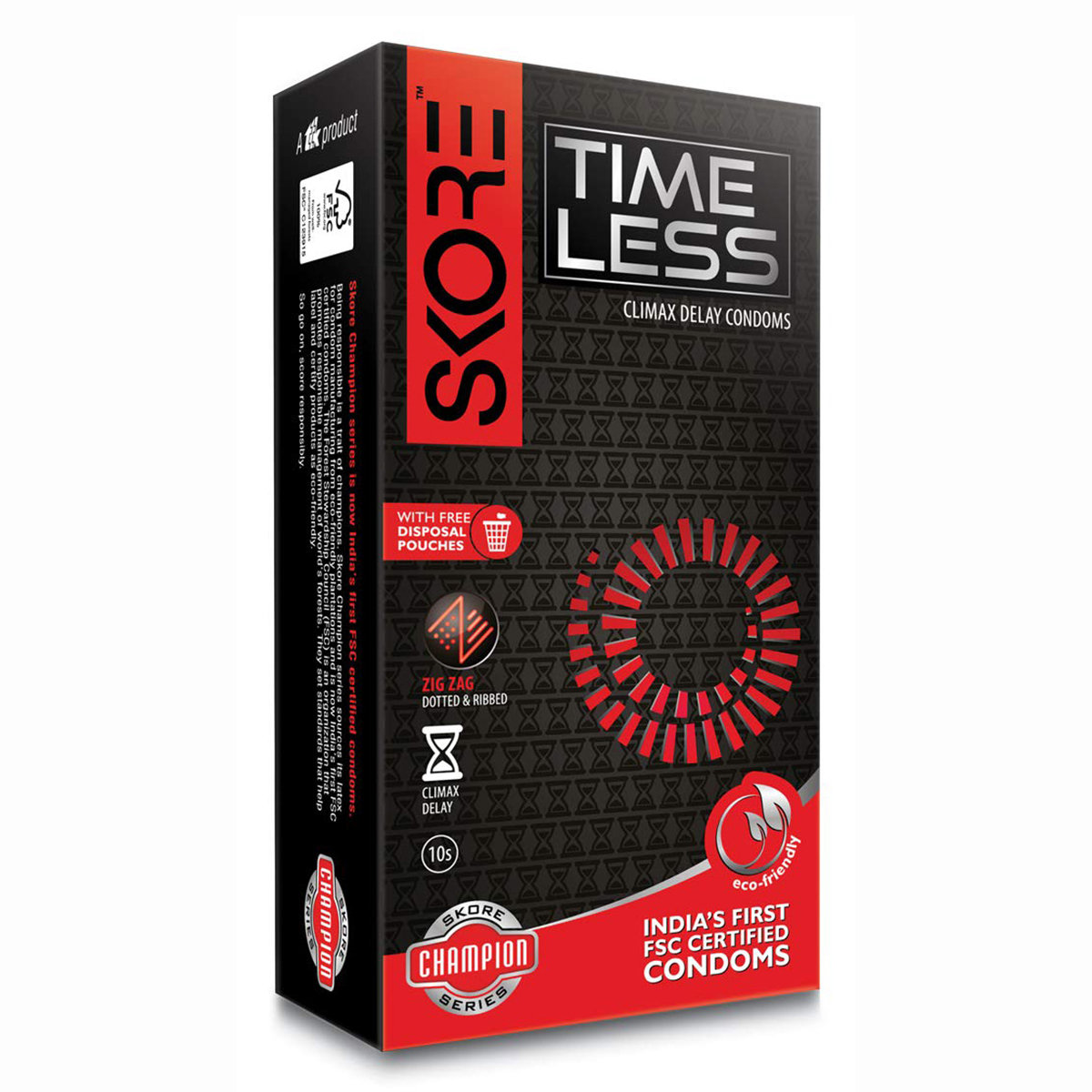 Skore Timeless Climax Delay Condoms, 10 Count, Pack of 1 Skore Timeless Climax Delay Condoms, 10 Count, Pack of 1