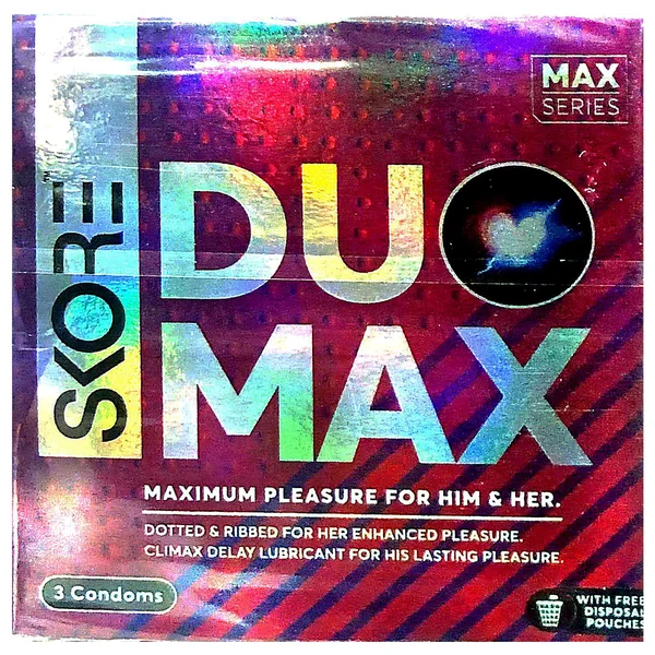 Skore Duo Max Condoms, 3 Count