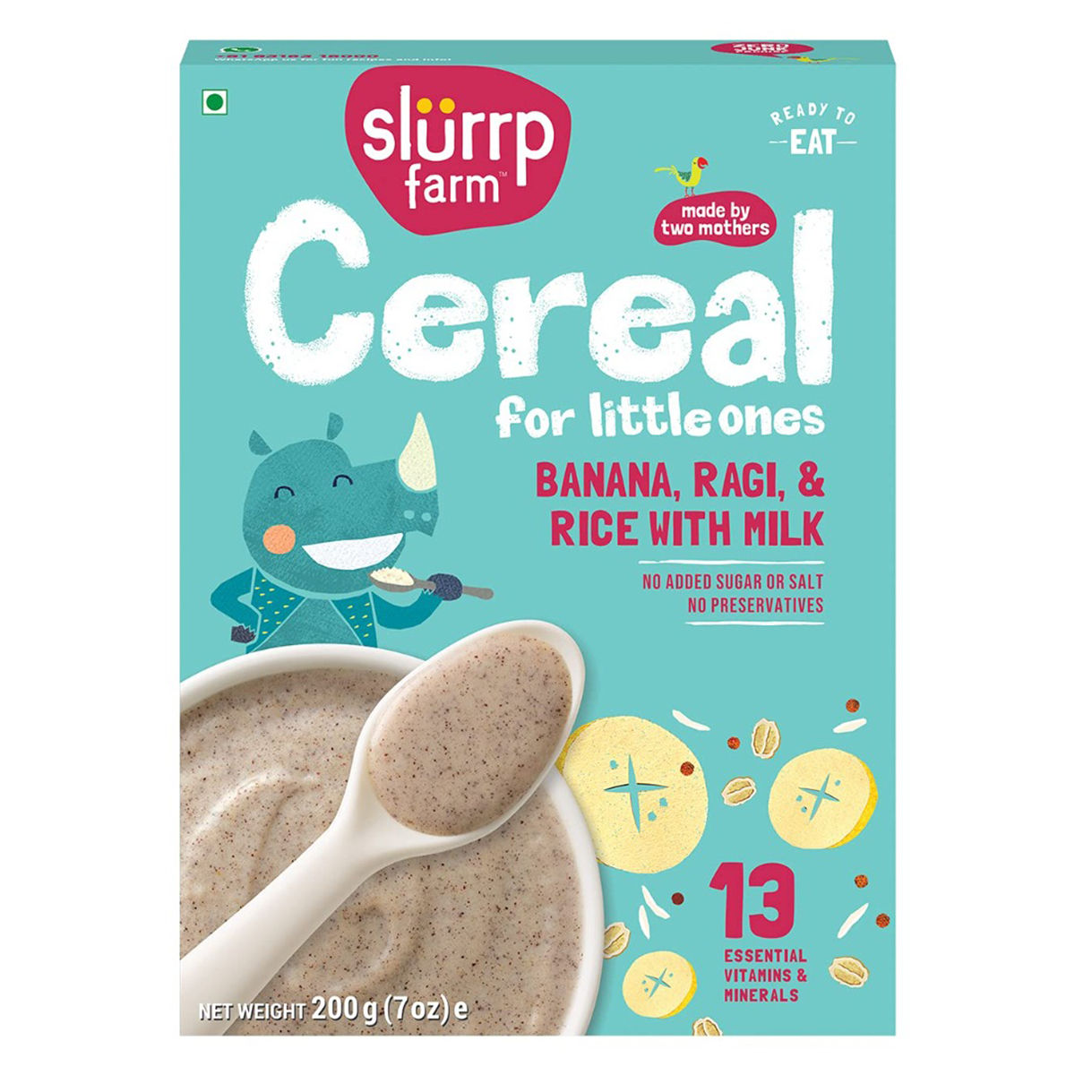 Buy Slurrp Farm Banana, Ragi & Rice with Milk Baby Cereal, 200 gm Online