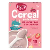 Slurrp Farm Strawberry Ragi &amp; Rice with Milk Baby Cereal, 200 gm, Pack of 1