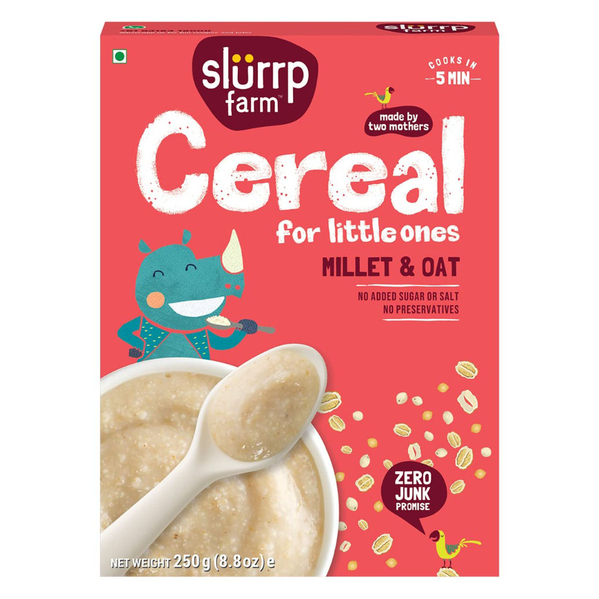 Buy Slurrp Farm Millet & Oats Baby Cereal, 250 gm Online